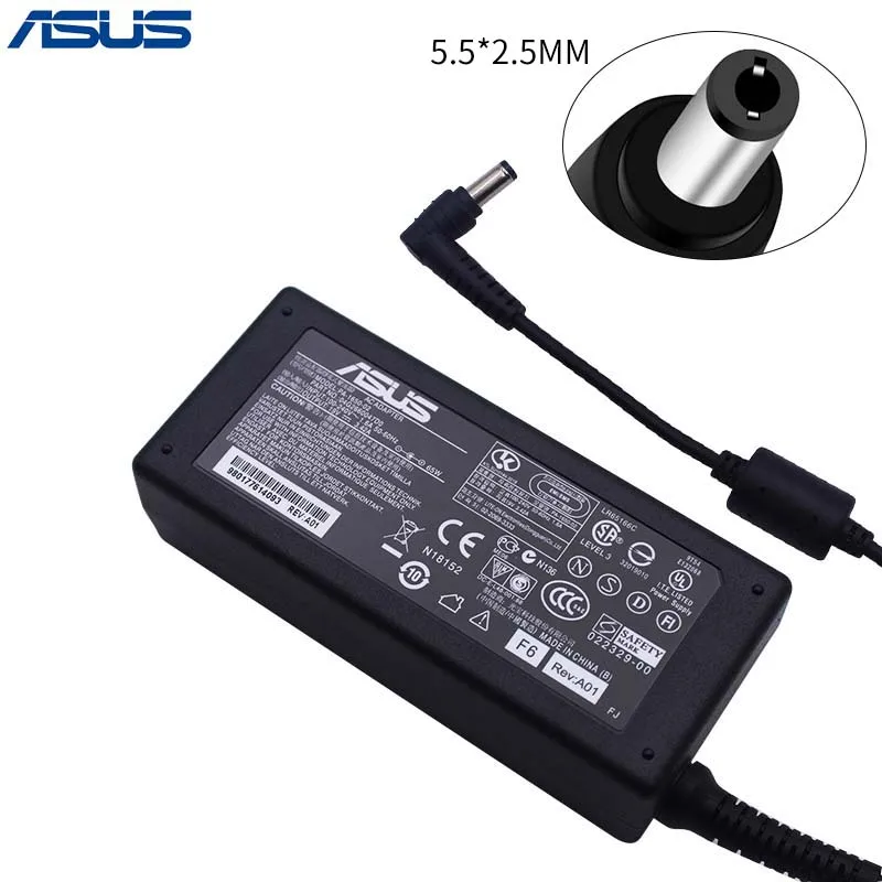 Оригинальное Универсальное зарядное устройство для Asus 19 в 3 42 А 65 Вт 5 5*2