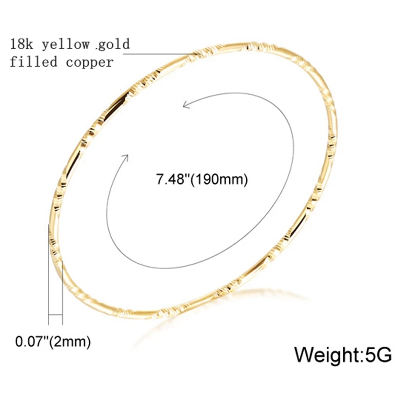 Резной простой жёлтый золотистый женский браслет 60 мм|women bangles|gold womens banglewomen gold