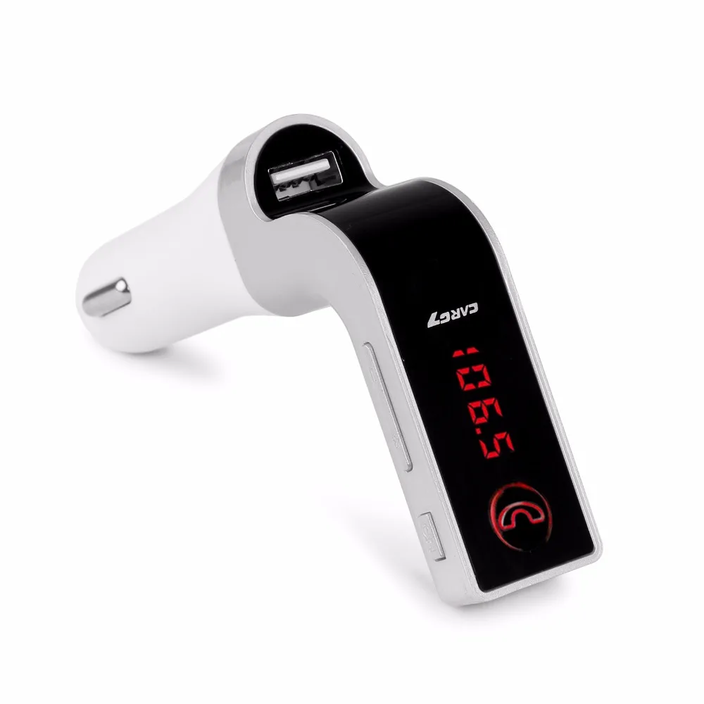 NS Bluetooth Car charger Car G7  Handsfree Wireless FM Transmitter MP3 Player For iPhone Samsung Smart Phone with AUX function