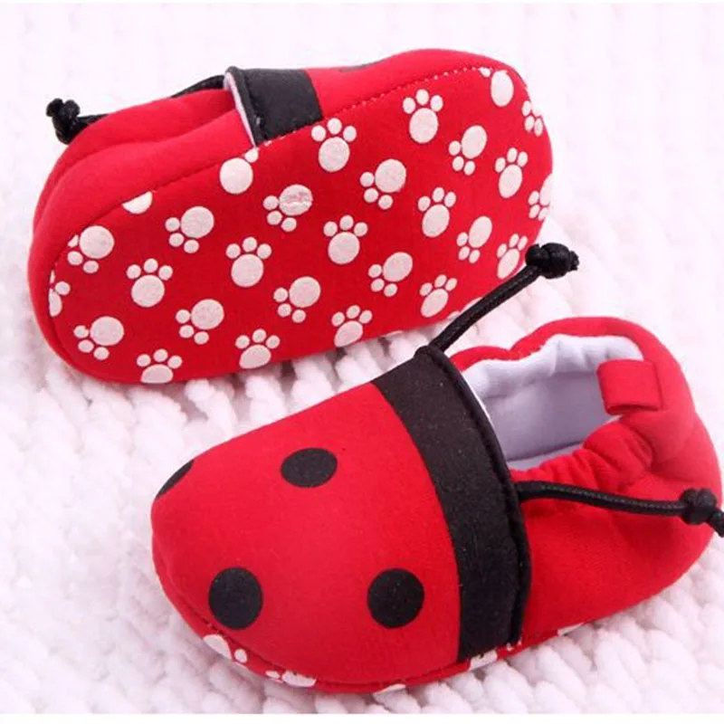 

Baby boy newborn 0-15 months red ladybug small wasps series can not afford to frist walk shoes cotton shoes high quality xz34