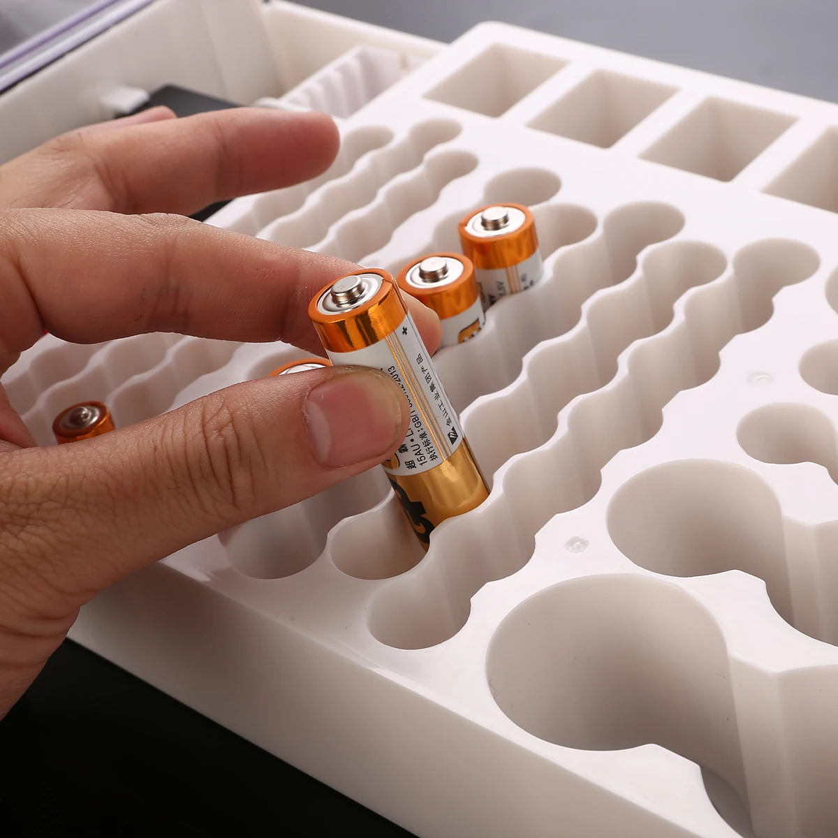 1pc Battery Storage Clear Plastic Cover Batteries Organizer Case With Clear Cover Removable Tester Mayitr
