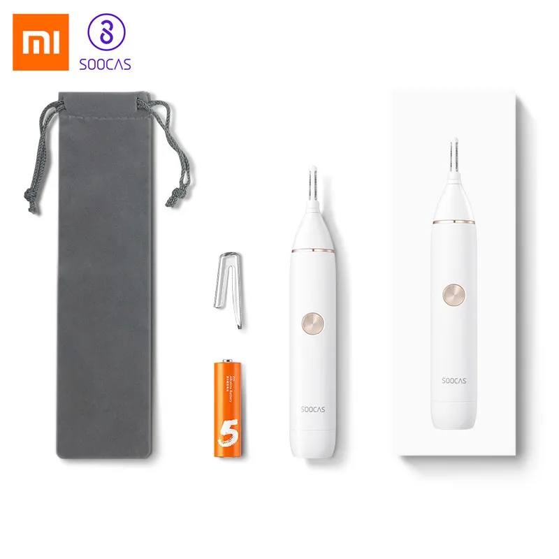 

Xiaomi SOOCAS N1 Washable Nose Hair Trimmer Smart Mini Portable Electric Shaver Razor From Xiaomi Youpin With Travel Bag