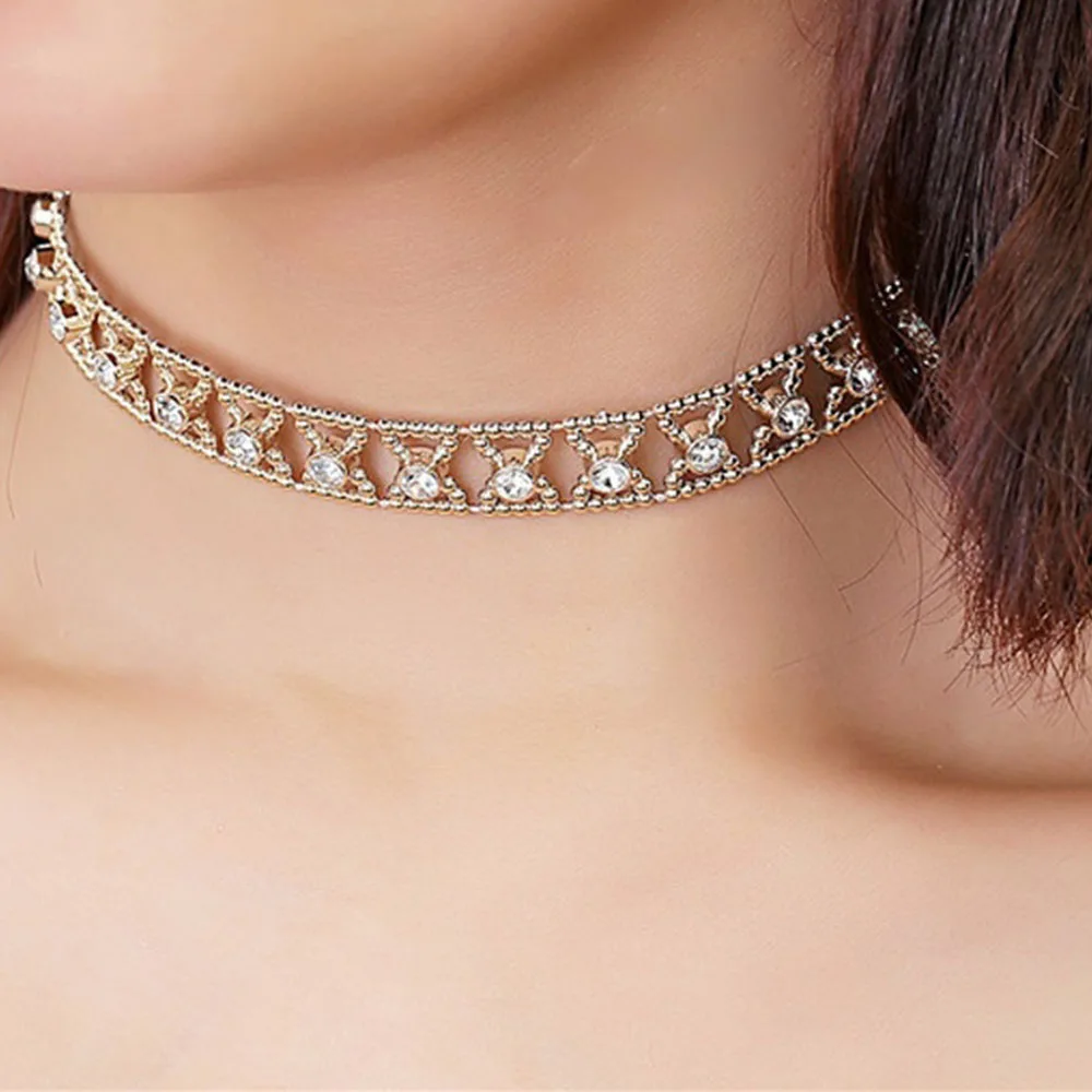Buy Shiny Jewelry Fashion Women Crystal Choker Chic