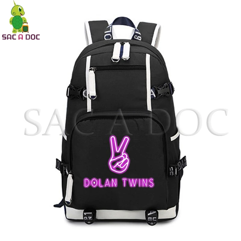 

New Fashion Dolan Twins Canvas Backpack School Bags for Teenagers Women Men Daily Laptop Backpack Travel Rucksack Case Gift