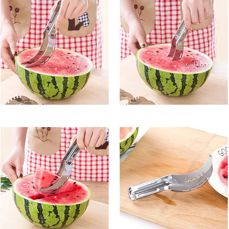 Stainless Steel Watermelon Slicer Fruit Knife Cutter Home Kitchen Accessories Slicer Cutter Vegetable Tools Slicer