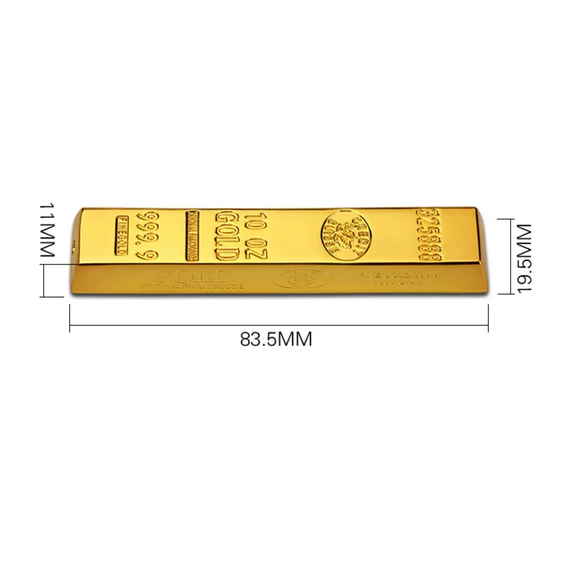 Мини зажигалка USB Gold Bar металлическая перезаряжаемая Электронная турбо зарядка