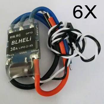 

6pcs LIPO 2-4S RW.RC BLHeli Program OPTO Mini 30A ESC for Multirotor 250 FPV