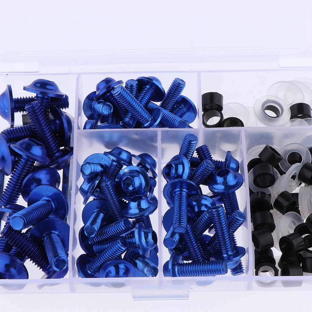 158Pcs Brand New Motorcycle Complete Fairing Bolt Kit Fastener Clips Screws for Front fender Rear fender Windscreens Black
