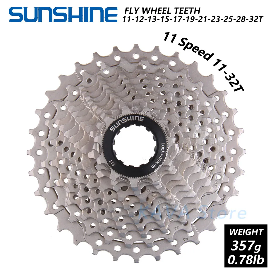 11 speed 11-32T SUNSHINE дорожный велосипед свободного хода 11-25/28/32/36T для велосипедной Сталь 8/9/10/11S скоростная кассета свободного хода велосипеда для Запчасти Shimano SRAM - Цвет: 11 speed 11-32T