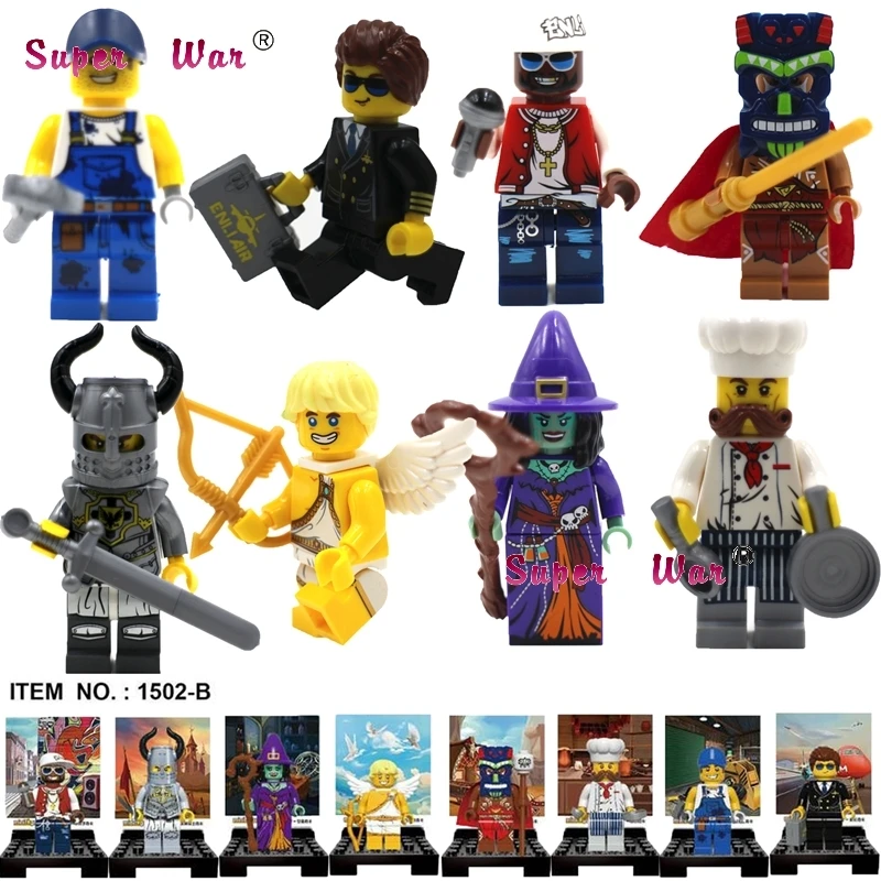

8pcs 1502B Witch Angel Knight Chef Patriarch Series star wars super heroes building blocks model bricks toys for children