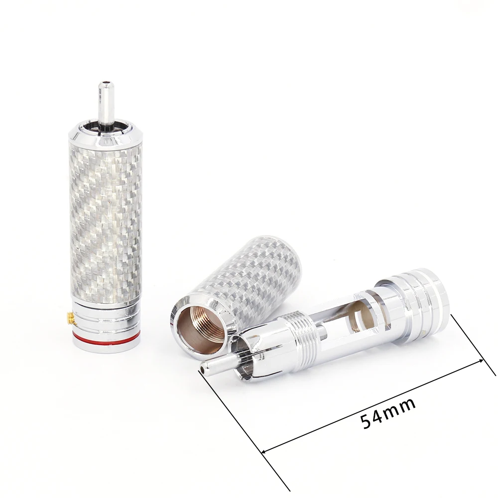 Высококачественный разъем RCA из углеродного волокна с родиевым покрытием