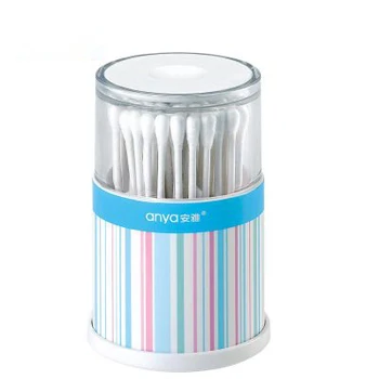 

Automatically Dressing Table Makeup organizer Cosmetic Storage Box Bathroom Cotton Swab Makeup Organizer Toothpick Holder Bottle