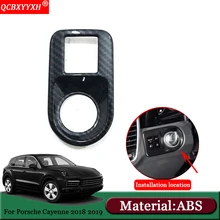 Автомобильный Стайлинг для Porsche Cayenne ABS автомобильный головной светильник переключатель рамка крышка внутренние украшения наклейки с блестками аксессуары
