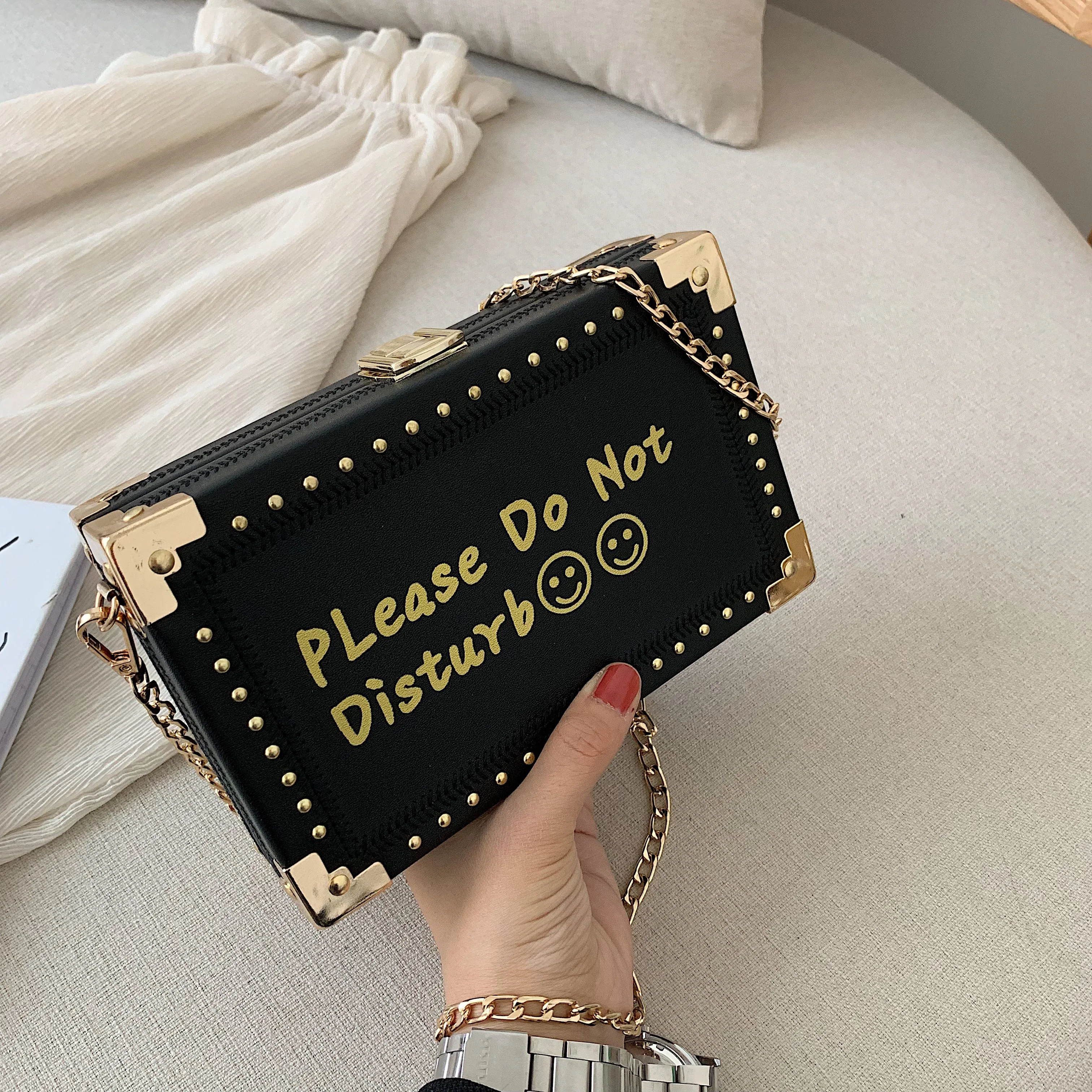 

Famous brand Diamond box handbags Cube Brand original design crossbody bag women messenger bags pu Lock Shoulder Bags Smiley fac