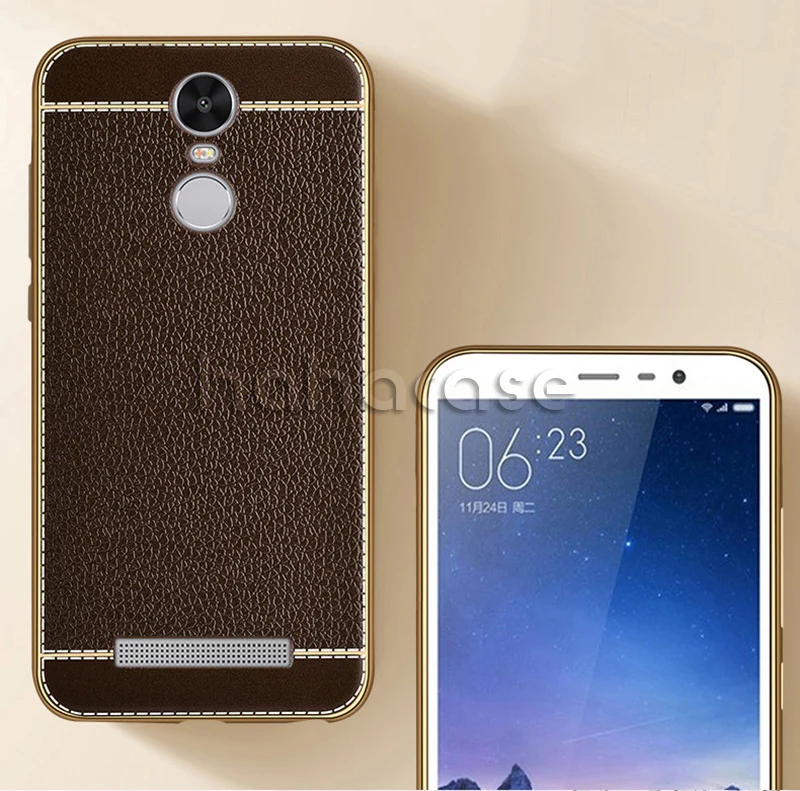 Top 500pcs Lichee Pattern PU Leather Case For Xiaomi 6 5 5S Plus Note 2 3 Redmi 4A 4X Note 4 Phone Case Plating Ultra Slim TPU Cover 7