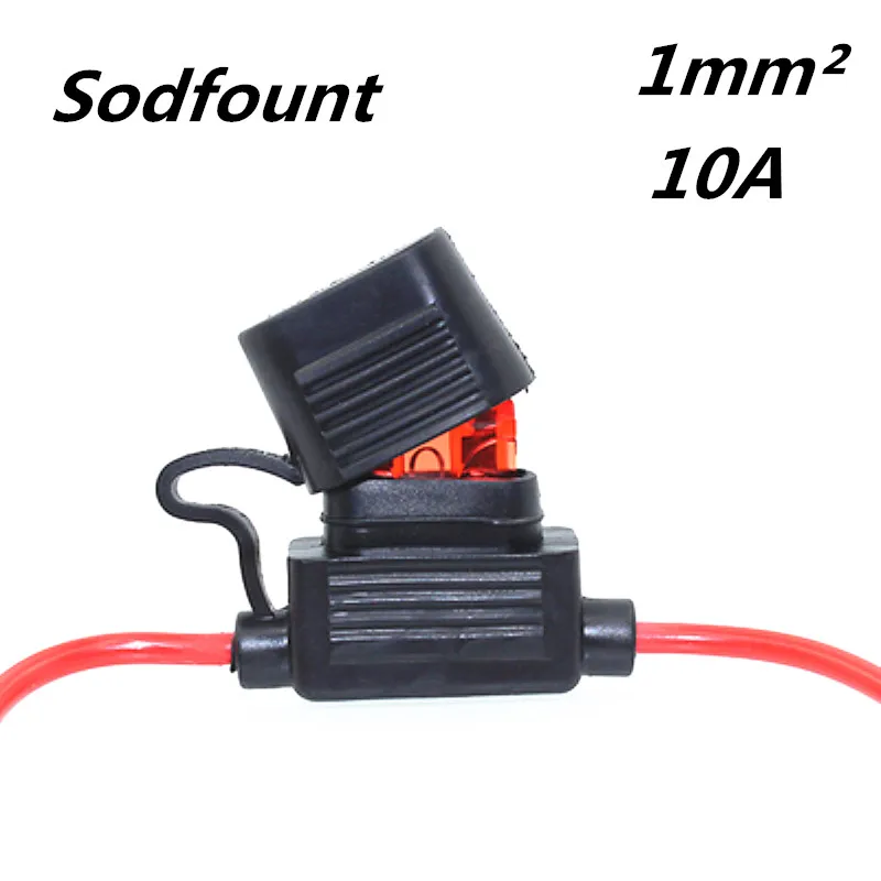 0,5 мм² 0,75 мм²-4мм² 5A 10A-50A маленький средний автомобильный водонепроницаемый предохранитель автомобильный модифицированный предохранитель гнездо держатель предохранителя с проводом/предохранителем - Цвет: 1mm-10A