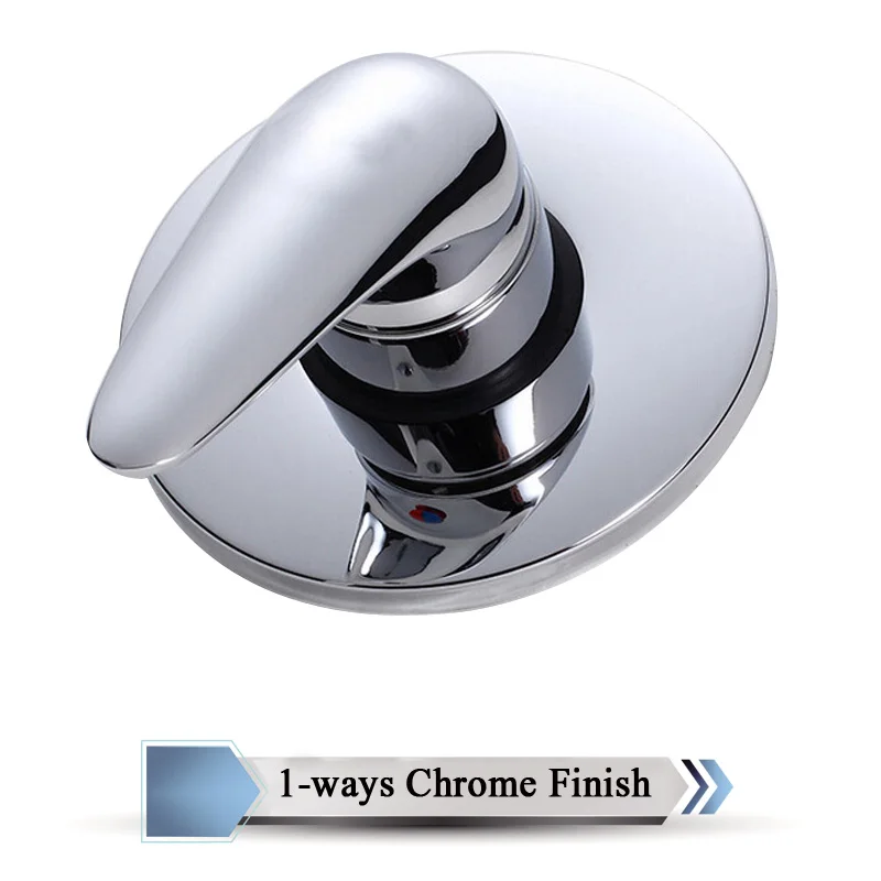1-Ways Chrome B Латунный Смеситель для горячей и холодной ванны, настенный клапан управления водой, однорычажный душевой контроль, ручка, 5 цветов - Цвет: 1-Ways Chrome B