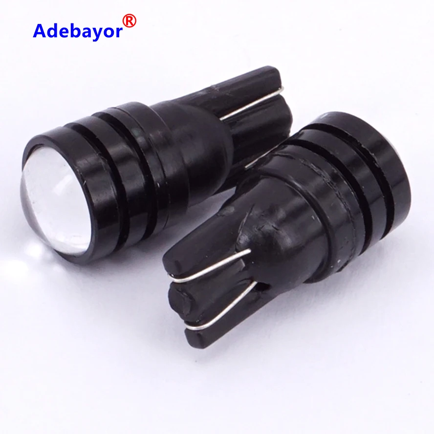 

100X T10 W5W 5630 2 SMD 194 168 2 Led Auto Instrument Led Lights Car License Plate Lamp Interior Black shell lens parking Light