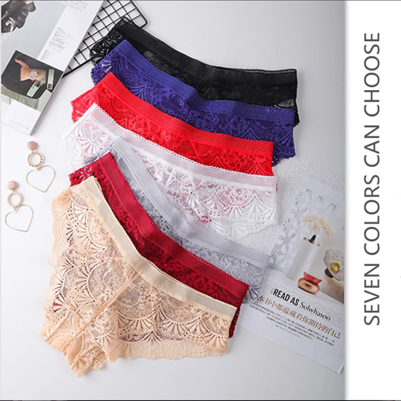 

DYROREFL 2019 Sexy Goddess Briefs Low - waisted emptation Buttocks Seamless Lady Lace Panties Spot Hot N243