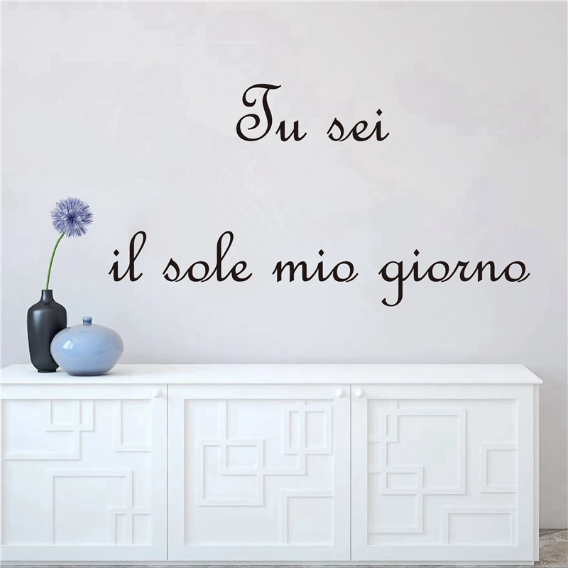 Italian wall art decal quote