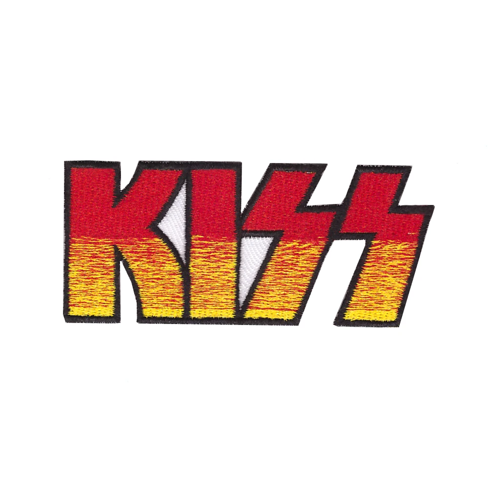 Kiss Embroidery Patch letter Iron On Patches for clothing appliquein