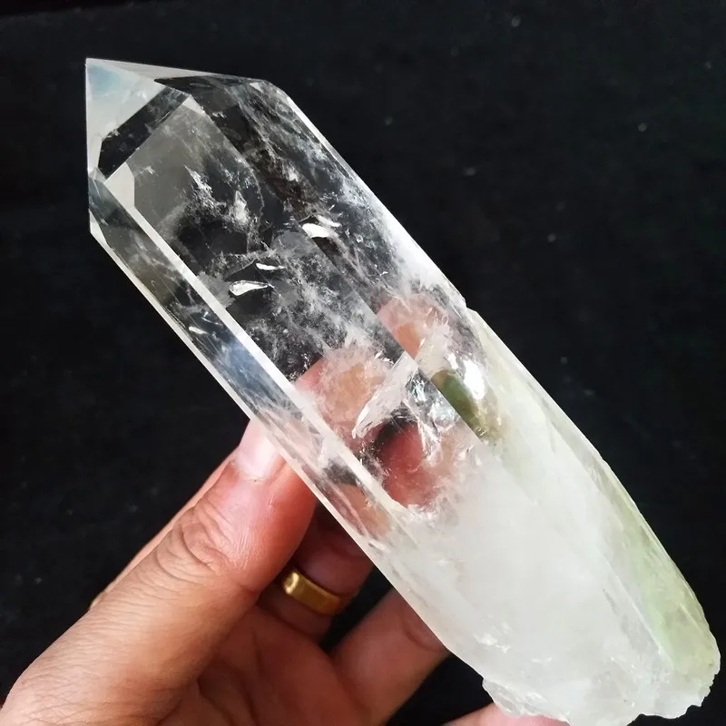 Natural Clear quartz crystal wand point raw mineral stones and energy Healing crystals