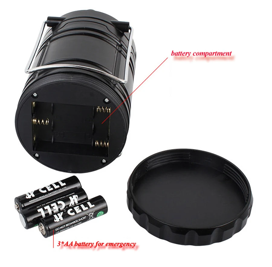 New 6LEDs solar Camping Light Rechargeable Hand Lamp camping Lantern AC110-250V Tent Lights for Outdoor Lighting Hiking-details3-1