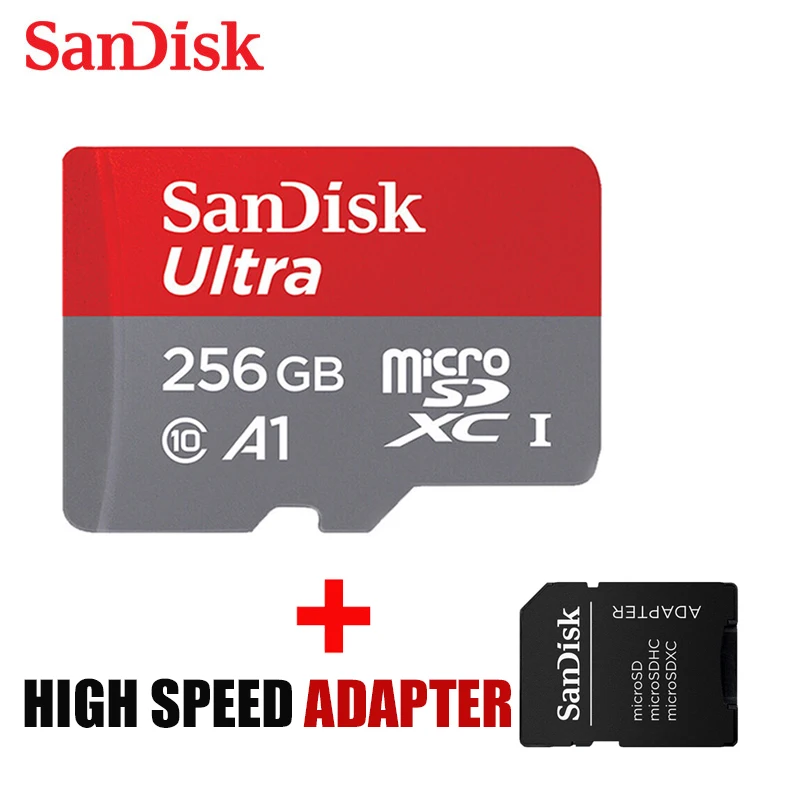 Карта micro sd sandisk 16 ГБ 32 ГБ 64 Гб 200 ГБ карта памяти micro sd 128 ГБ 256 Гб класс 10 до 98 МБ/с./с - Емкость: A1 256G-AP