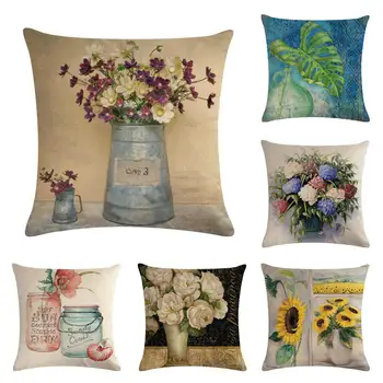 

Flower arrangementHomerDecor Cushion Cover Throw Pillowcase Pillow Covers 45 * 45cm Sofa Seat Cushion Decorative