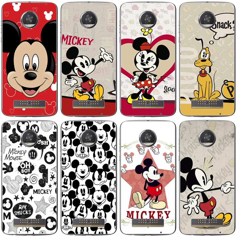 

Minnie Mickey Cute TPU Print Cover for Motorola Moto E5 E4 Z3 One C X Z Z2 G4 G6 G7 Go G5 G5S X Play Plus G3 M Case