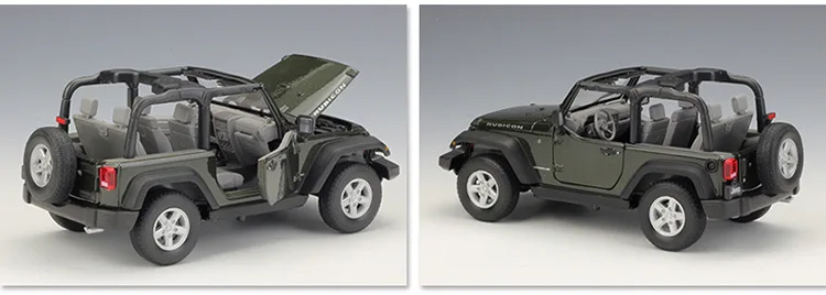 RIAN DAY 1/24 масштабная модель автомобиля игрушки США 2007 Jeep Wrangler SUV литая модель Металлический Игрушечный Автомобиль для подарка/коллекции/украшения/детей