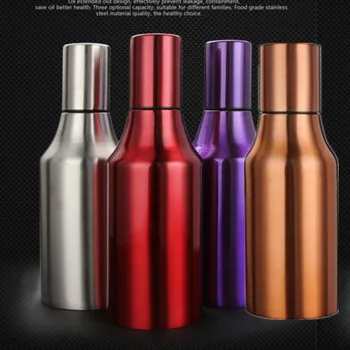 

750ml stainless steel leak-proof oiler spice jar soy sauce bottle creative cruet vinegar oil bottle pot kitchen supplies 4 color