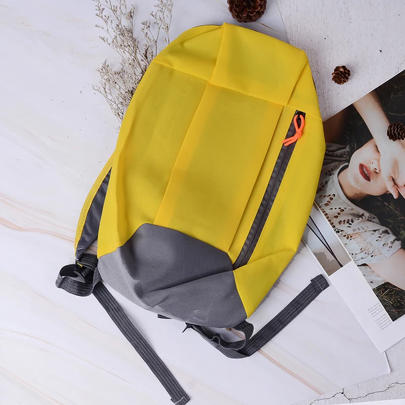 1 шт. унисекс спортивный рюкзак сумка с мягкой ручкой Легкие нейлоновые рюкзаки для путешествий походный рюкзак 9 цветов - Цвет: Цвет: желтый