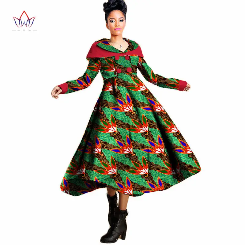 Зимняя женская одежда Riche Bazin из хлопка, африканская леди, длинное платье с принтом Дашики, африканская традиционная одежда для женщин WY933