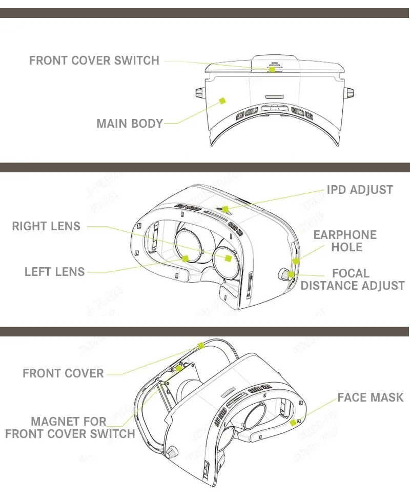 BOBOVR Z3 Виртуальная реальность 3D видео очки регулируемое фокусное расстояние 3D VR гарнитура для 4-6 inche телефон+ Bluetooth 6,0 геймпад