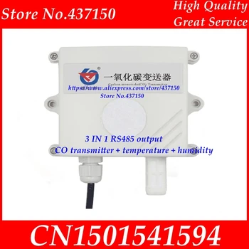 

3 IN 1 Electrochemical Carbon monoxide CO transmitter + temperature + humidity modbus RS485 output gas pollution detection