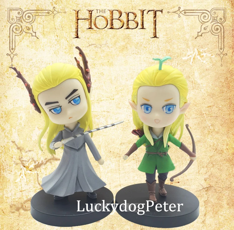 

The Hobbit Mini Thranduil & Legolas Action Figures Cute Ver. Sindar Legolas & Thranduil Doll PVC ACGN figure Toys Brinquedos 9CM