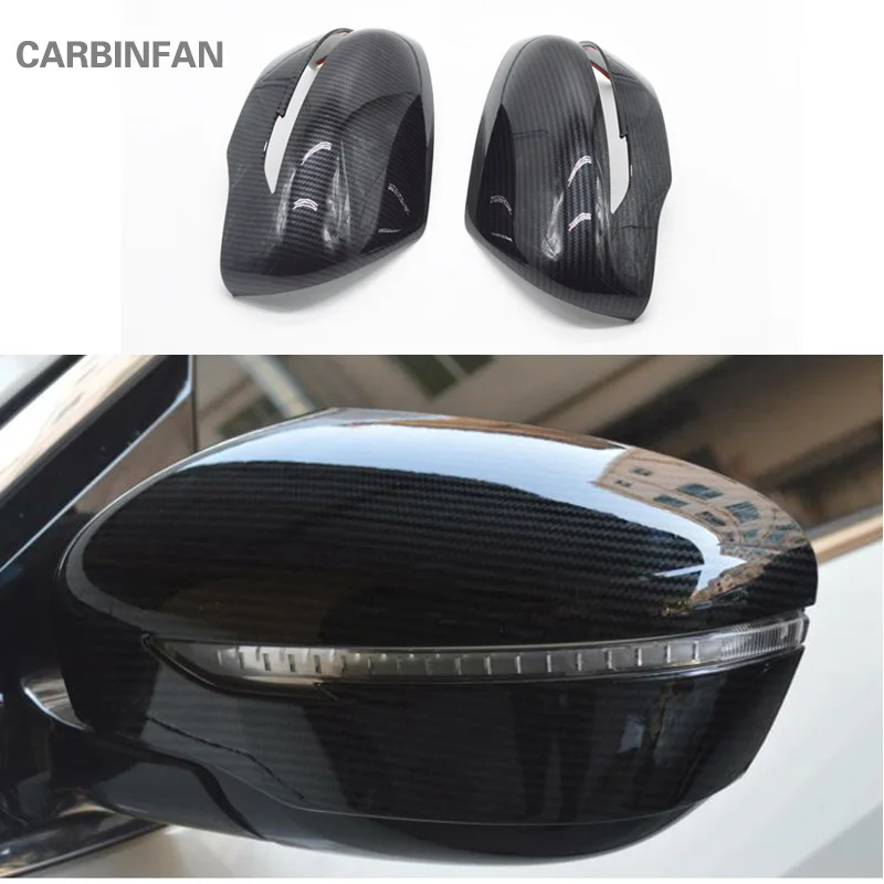 

Carbon Fiber RearView Mirror Cover Trim Plated Silver decorative chrome Sticker For Nissan X-Trail Rougue T32 2014 -2017 C518