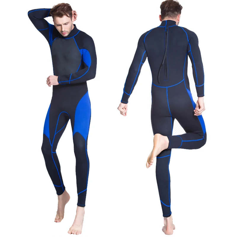 Men's 3mm thick, wear resistant thermal insulation, black and blue