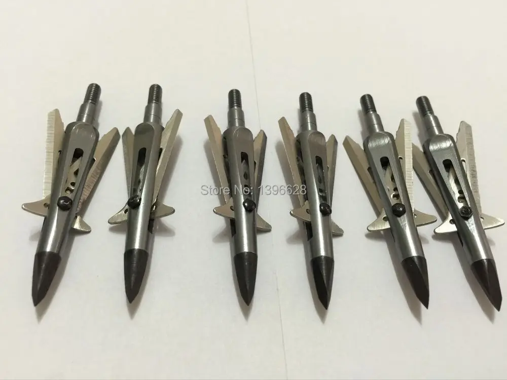12PK hunting crossbow arrow tips 100 grain killzone arrow broadheads 2