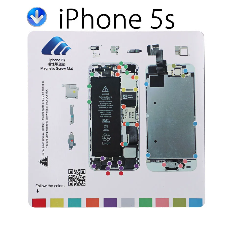 11 шт. Магнитный винт коврик для iPhone 4, 4S, 5, 5c, 5S, 6,6 Plus, 6s, 6s Plus, 7,7 Plus Профессиональный направляющий коврик Инструменты для ремонта мобильных телефонов