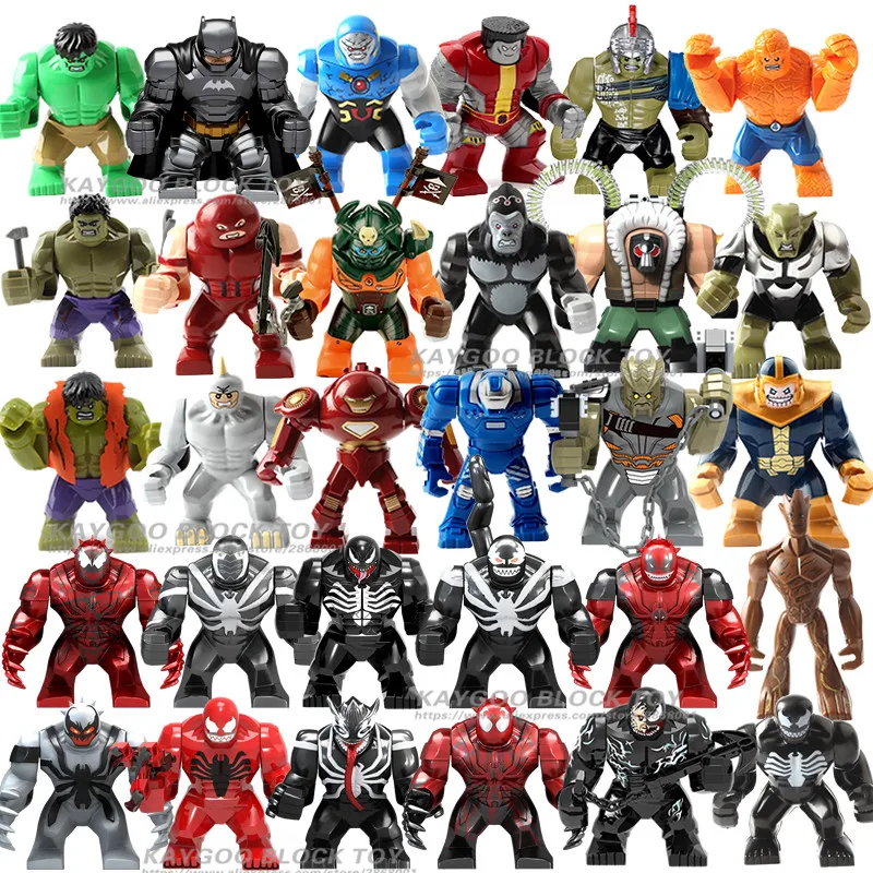 Big Decool Thanos Large Anti Venom Riot Carnage Iron Man Monger Whiplash Hulk Buster Building Block Figures Toy For Children