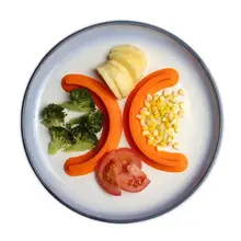 2 шт кухонный силиконовый разделитель керамический разделитель для еды разделитель для соуса желто-зеленая порода бактерий кухонные инструменты