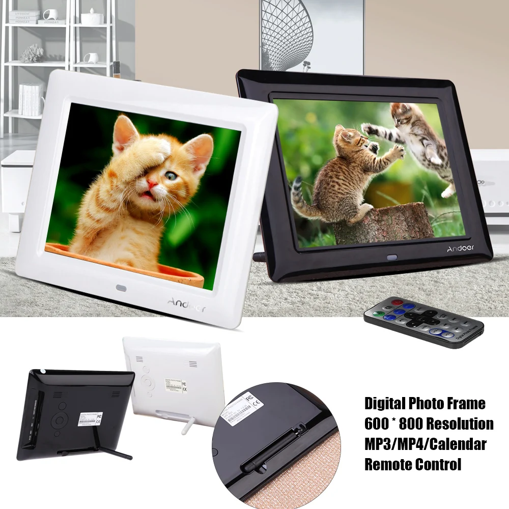 Andoer 8 ''HD TFT-LCD Цифровая фоторамка электронная фоторамка альбом часы MP3 MP4 видеопроигрыватель с удалённым рабочим столом