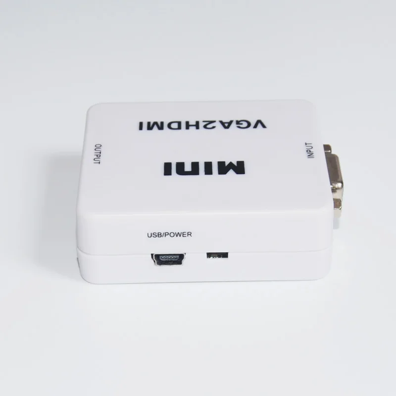  Mini Hd 1080P Audio Vga a Hdmi Hd Hdtv Video Converter Box Adattatore con Il Cavo Hdmi per Pc Del C