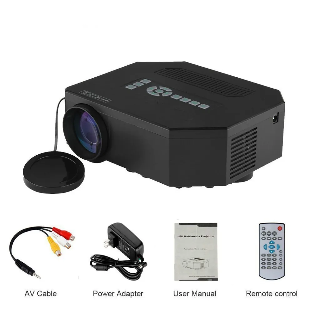 Мини СВЕТОДИОДНЫЙ 400 Люмен 640x320 P Проектор Для Домашнего Кинотеатра LCD Изображения
