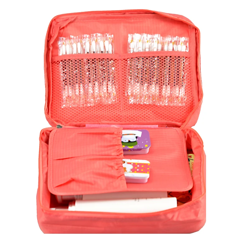 Kit de primeros auxilios para viaje al aire libre rojo envío gratis bolsa para hogar pequeña caja médica kit de supervivencia de emergencia tratamiento para acampar al aire libre