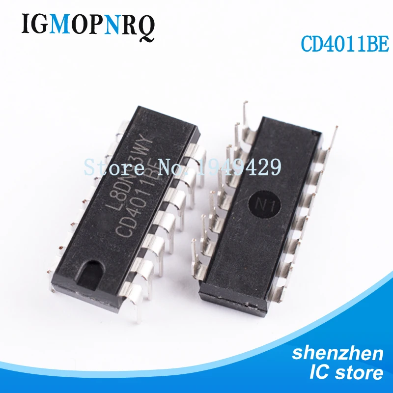 

10PCS/lot CD4011BE DIP14 CD4011 Quad 2-Input New original free shipping