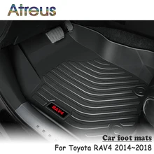 Atreus 1 комплект TPE автомобильный коврик для ног для Toyota RAV4 Стайлинг водонепроницаемый ковер автомобильные аксессуары