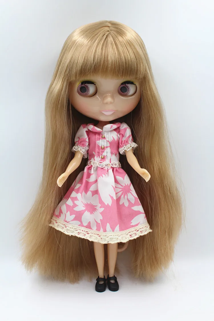 Blygirl Куклы светло-золотистые прямые волосы Блит тело куклы мода может ремонт макияж кукла белая кожа 30 см 1/6